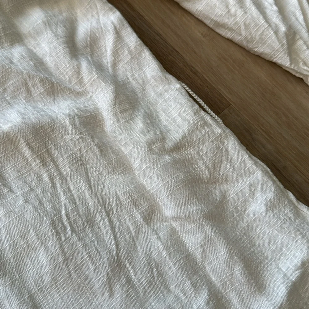 L*Space Button Down White Long Viscose Tunic sz XS - Picture 10 of 11
